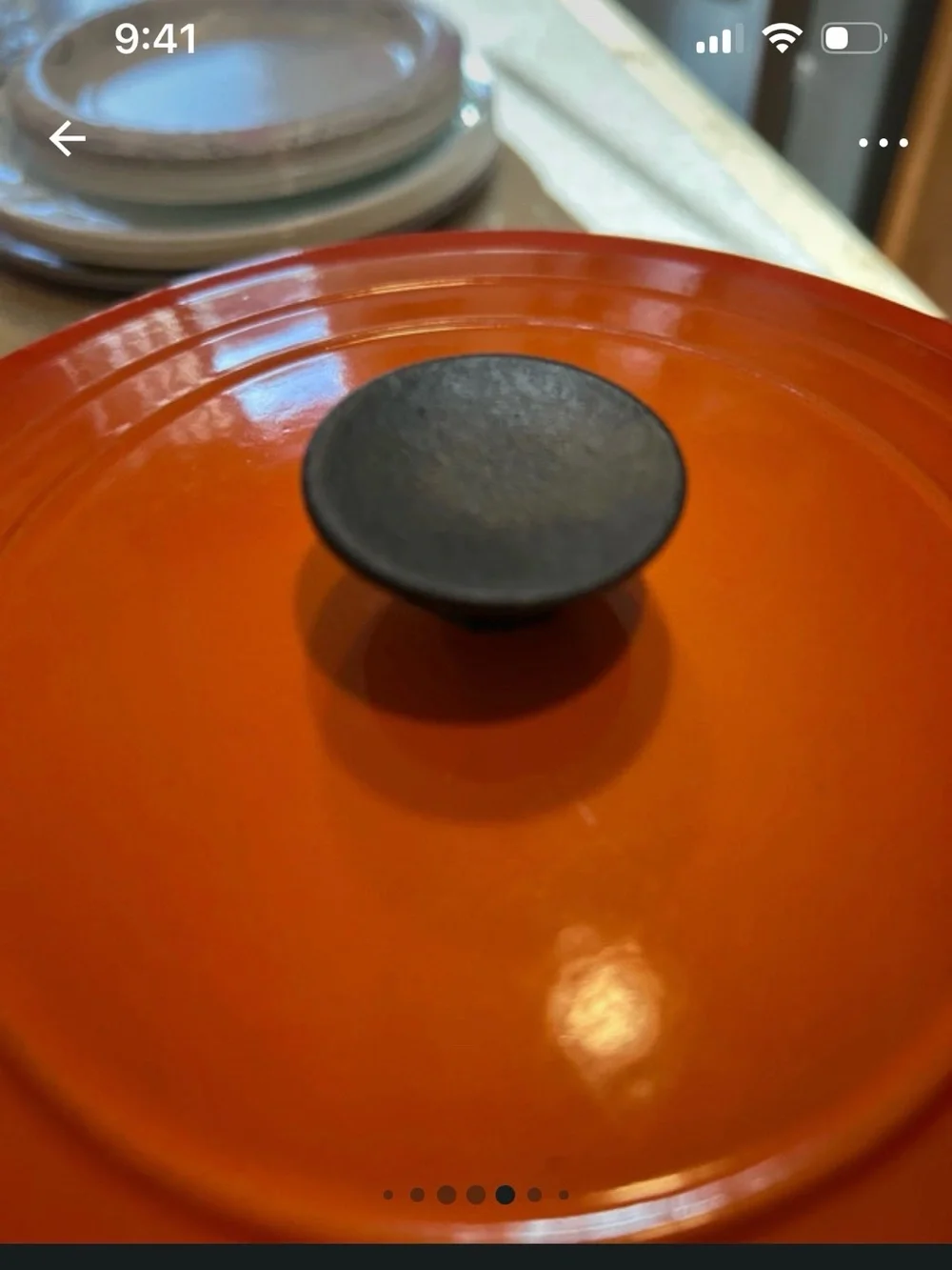 Vintage Le Creuset  Dutch Oven 4.5qt great cond 1960-70’s cast iron top handle.